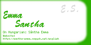emma santha business card
